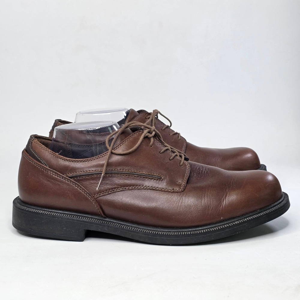 Dunham Oxford Shoes Men's Size 11.5 2E Wide Brown Leather Waterproof Casual Arch